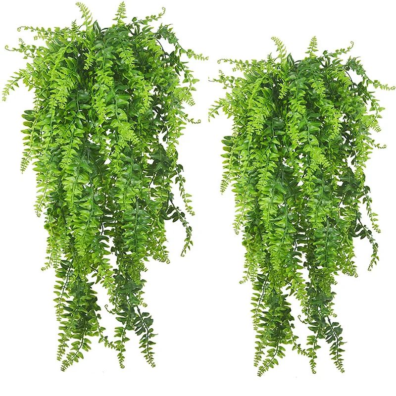 Preserved Moss Sheet - 90 センチメートル人工植物つる家の装飾ぶら下げプラスチック葉草花輪屋外ウェディングパーティーの装飾偽籐アイビー