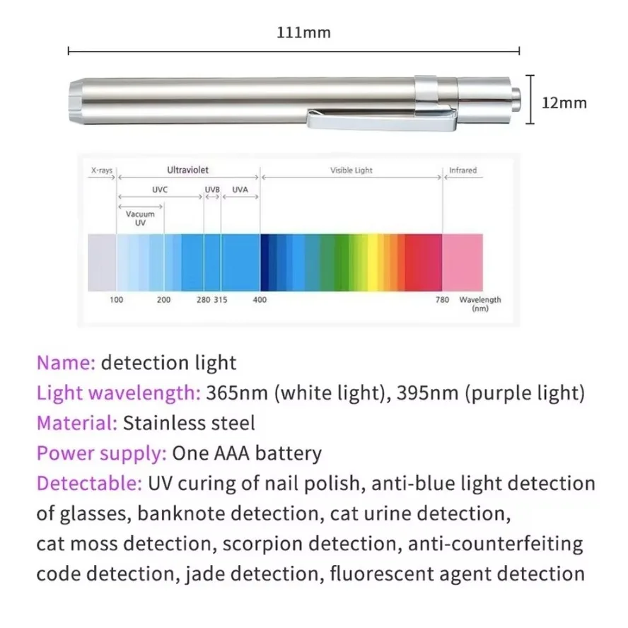 LED ミニ UV 検査ランプ 365/395 ポータブルラ - Preserved Moss Sheet のレビューと価格