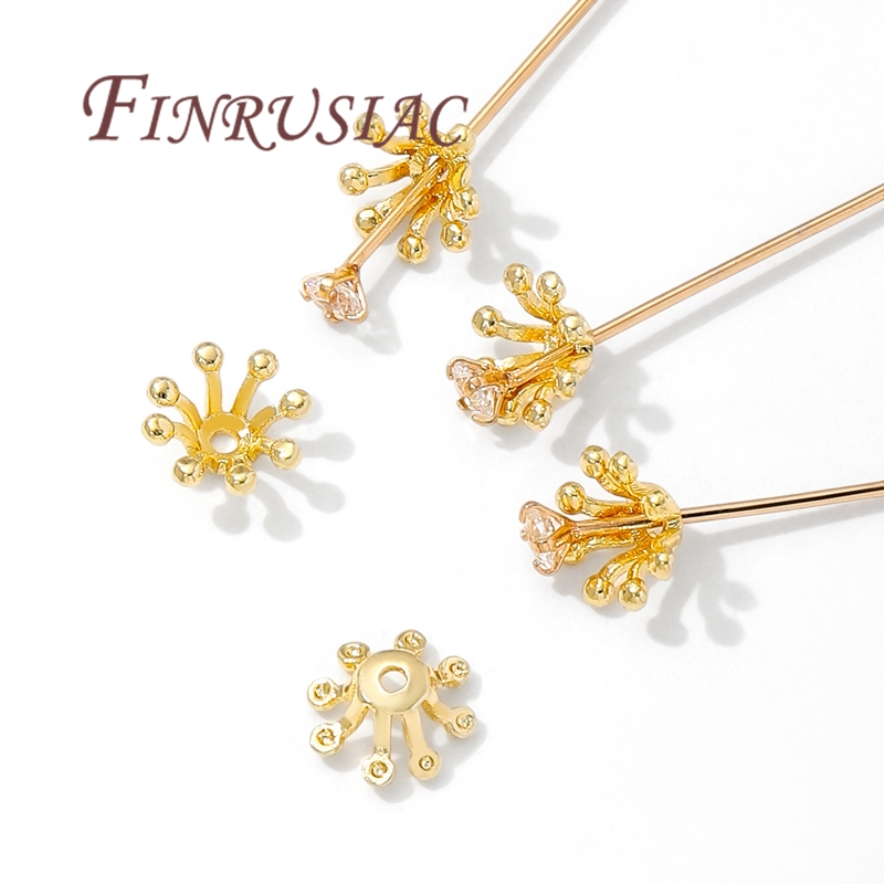 14K金メッキフラワービーズキャップ、ブレスレット作成用真鍮 - Supply Florist のレビューと価格