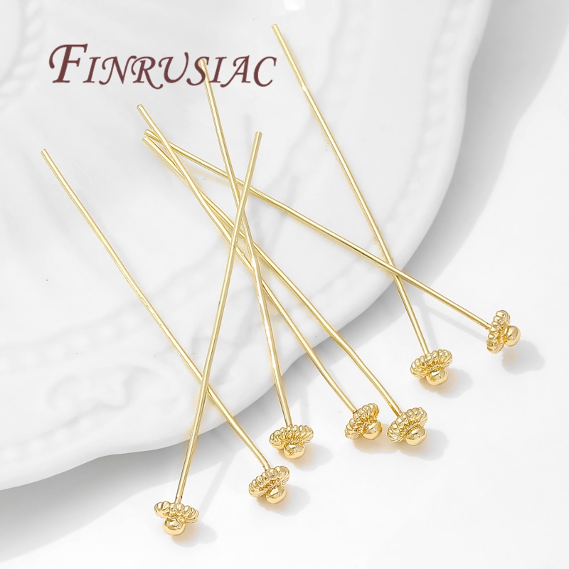 10/20個/ロット 18K金メッキピン ジュエリー製作用品 - Flower Supply のレビューと価格