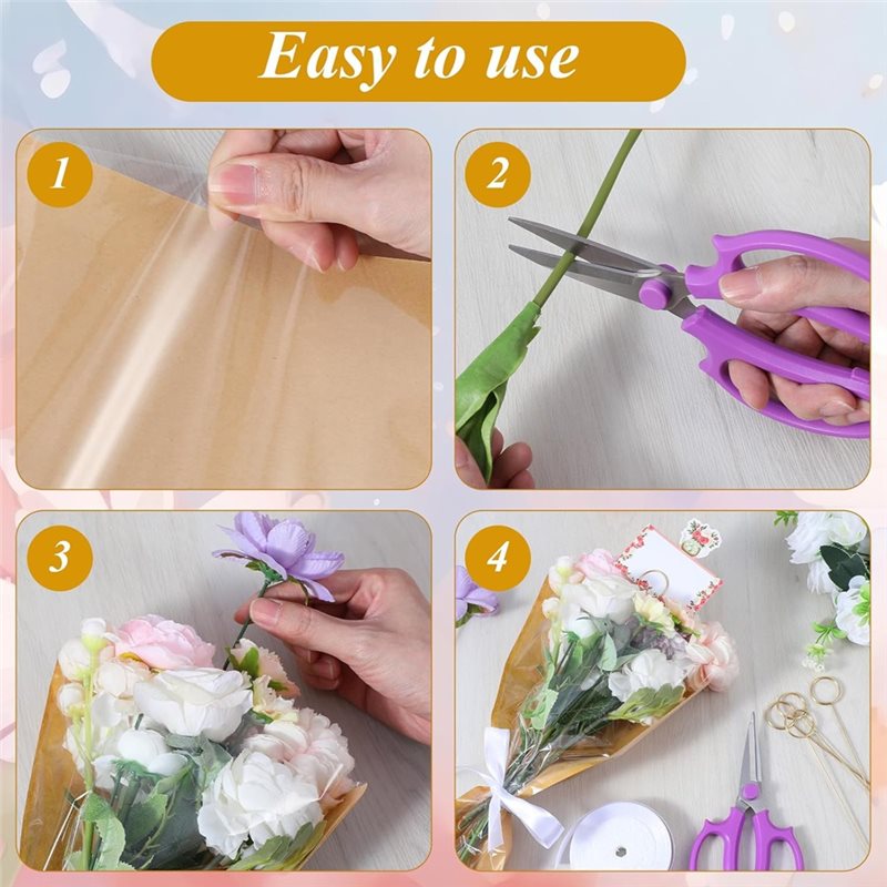 ホットセール-花屋向け包装用品：フラワーバッグ100枚、フラ - Florist Supply Ribbon のレビューと価格